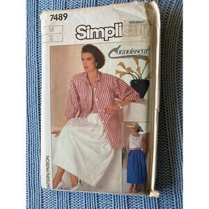 Simplicity 7489 swing skirt top pattern